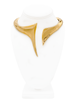 Giuseppe Zanotti Gold Oversized Sculptural Slip On Collar Necklace