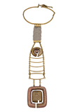 Missoni Gold Silver Chainmail Geometric Pendant XL Necklace