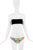 Christian Dior x Galliano Orange Blue Green Multicolor Map Graphic Print Tank Top FW2001