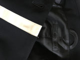 Helmut Lang Black Suit Blazer Jacket with Ivory Stripe SS1997