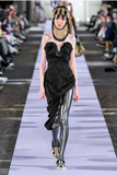 Vivienne Westwood Andreas Kronthaler Grey Snake Baroque Print Silk Corset Dress Gown Runway Fall 2019