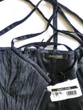 Roberto Cavalli Black Satin Bow Ruched Details Runway Corset 2003/2004