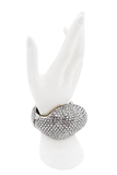 Saint Laurent Pavé Crystal Geometric Open Cuff Bracelet