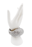 Saint Laurent Pavé Crystal Geometric Open Cuff Bracelet