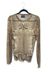 Jean Paul Gaultier Leopard Print Mesh Cheetah Top