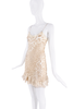 Blumarine Tan Creme Leopard Print Rufle Slip Dress