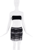 Dolce & Gabbana Black Embroidered Sheer Lace Fringe Skirt