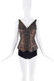 Jean Paul Gaultier Brown Metallic Corset Top