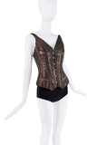 Jean Paul Gaultier Brown Metallic Corset Top