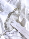 Francesco Scognamiglio White Shirtdress with a Lace Bust and Crystal Details SS2017 - BOUTIQUE PURCHASE PRICE