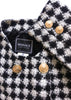 Versace Jeans Couture Bouclé Houndstooth Jacket with Gold Medusa Buttons - BOUTIQUE PURCHASE PRICE