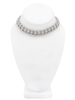 Vintage Silver Crystal Link Choker Necklace