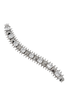 Noir Silver Pyramid Spike and Rhinestone Link Bracelet