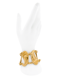 Leonard Paris Gold Paisley Two Chain Linked Toggle Clasp Bracelet