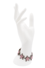 Poggi Paris Silver Pink Pavé Crystal Star Link Bracelet