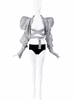 Vivienne Westwood Grey Oversized Puffed Wrap Sleeve Top