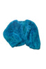 Vintage Teal Gemstone Blue Faux Fur Cropped Chubby Jacket