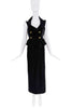 Vivienne Westwood Black Velvet Gold Button Orb Logo Vest & Pencil Skirt Set