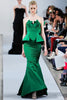 Oscar De La Renta Black Sleeveless Mermaid Bustier Corset Gown Resort 2013