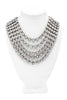 Fausto Puglisi Large Clear Crystal Rhinestone Multi Strand Necklace FW2001