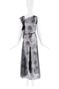 RE:Muse Black Sheer Lace Ruffle Patterned Dress Gown