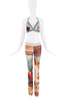 Jean Paul Gaultier Blue Red Multicolor Floral Nature Print Set