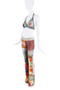 Jean Paul Gaultier Blue Red Multicolor Floral Nature Print Set