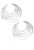 Christian Dior by Dior Haute Couture Fall 2003 Silver Multi Hoop Earrings