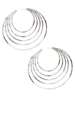 Christian Dior by Dior Haute Couture Fall 2003 Silver Multi Hoop Earrings