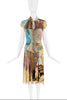 Roberto Cavalli Blue Yellow Abstract Versailles Print Corset Top SS2003