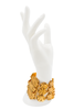 Oscar De La Renta Gold Leaf Embellished Link Bracelet