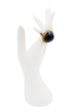 Stephen Dweck Gold Purple Dome Textured Gemstone Embellished Cocktail Ring