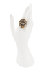 Oscar De La Renta Gold Pavé Crystal Leaf Wrap Ring