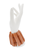 Lanvin Brown Lucite Rectangle Plate Elastic Link Bracelet