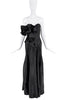 Alexander McQueen Black Ruffle Embroidered Corset Bustier Dress Gown