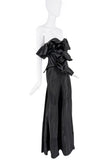 Alexander McQueen Black Ruffle Embroidered Corset Bustier Dress Gown