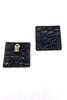 Bottega Veneta Crocodile Large Square Earrings Spring Summer 2001