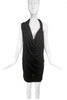 Lanvin Black Jersey Knit Twisted Strap Mini Dress with Plunging Neckline SS2012