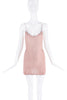 Christian Dior Pink Slit Mini Slip Dress