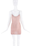 Christian Dior Pink Slit Mini Slip Dress