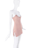 Christian Dior Pink Slit Mini Slip Dress