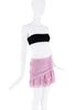 Blumarine Baby Pink Ruched Ruffle Asymmetric Skirt