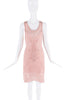 Christian Dior Pink Sheer Mesh Embroidered Slip Dress