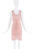 Christian Dior Pink Slit Mini Slip Dress