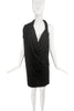 Lanvin Black Jersey Knit Twisted Strap Mini Dress with Plunging Neckline SS2012