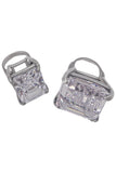 Armen Ra Silver Crystal Smaller Emerald Cut Cocktail Ring