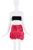 Tom Ford Hot Pink Pleated Asymmetric Ruffle Mini Skirt