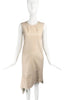 Reed Krakoff Ivory Leather Asymmetrical Hem Dress