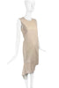 Reed Krakoff Ivory Leather Asymmetrical Hem Dress