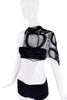 Dolce & Gabbana Black Sheer Logo Scarf Kerchief